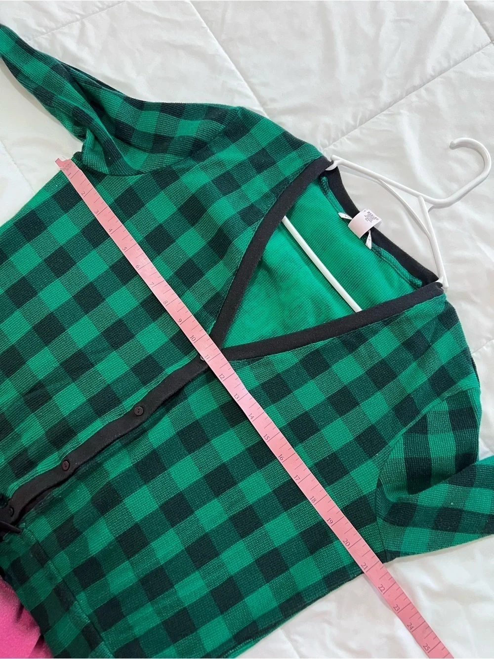 Victorias Secret plaid One Piece Thermal Pajama size L